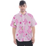 Cheer Bear Pink, Care, Care Bears, Cartoon Men s Short Sleeve Shirt