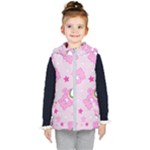 Cheer Bear Pink, Care, Care Bears, Cartoon Kids  Hooded Puffer Vest