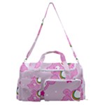 Cheer Bear Pink, Care, Care Bears, Cartoon Sports Gym Duffle Bag with Shoe Compartment