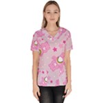 Cheer Bear Pink, Care, Care Bears, Cartoon Women s V-Neck Scrub Top