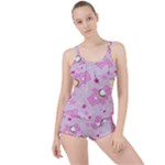 Cheer Bear Pink, Care, Care Bears, Cartoon Boyleg Tankini Set 