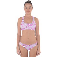 Cheer Bear Pink, Care, Care Bears, Cartoon Cross Back Hipster Bikini Set from ArtsNow.com