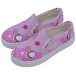 Cheer Bear Pink, Care, Care Bears, Cartoon Kids  Canvas Slip Ons