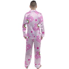 Men s Long Sleeve Satin Pajamas Set 