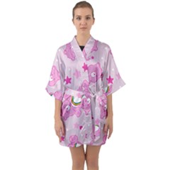 Half Sleeve Satin Kimono  