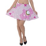 Cheer Bear Pink, Care, Care Bears, Cartoon Velvet Skater Skirt