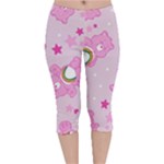 Cheer Bear Pink, Care, Care Bears, Cartoon Velvet Capri Leggings 