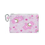 Cheer Bear Pink, Care, Care Bears, Cartoon Canvas Cosmetic Bag (Small)