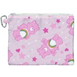 Cheer Bear Pink, Care, Care Bears, Cartoon Canvas Cosmetic Bag (XXL)