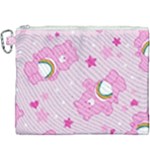 Cheer Bear Pink, Care, Care Bears, Cartoon Canvas Cosmetic Bag (XXXL)