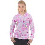 Cheer Bear Pink, Care, Care Bears, Cartoon Women s Overhead Hoodie