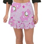 Cheer Bear Pink, Care, Care Bears, Cartoon Fishtail Mini Chiffon Skirt