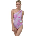 Cheer Bear Pink, Care, Care Bears, Cartoon To One Side Swimsuit