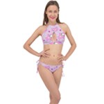 Cheer Bear Pink, Care, Care Bears, Cartoon Cross Front Halter Bikini Set