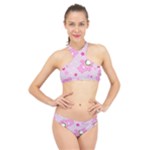 Cheer Bear Pink, Care, Care Bears, Cartoon High Neck Bikini Set