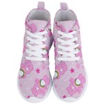 Cheer Bear Pink, Care, Care Bears, Cartoon Women s Lightweight High Top Sneakers