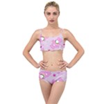 Cheer Bear Pink, Care, Care Bears, Cartoon Layered Top Bikini Set