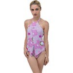 Cheer Bear Pink, Care, Care Bears, Cartoon Go with the Flow One Piece Swimsuit