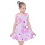 Cheer Bear Pink, Care, Care Bears, Cartoon Kids  Summer Dress