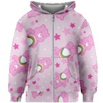 Cheer Bear Pink, Care, Care Bears, Cartoon Kids  Zipper Hoodie Without Drawstring