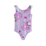 Cheer Bear Pink, Care, Care Bears, Cartoon Kids  Frill Swimsuit