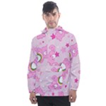 Cheer Bear Pink, Care, Care Bears, Cartoon Men s Front Pocket Pullover Windbreaker