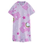 Cheer Bear Pink, Care, Care Bears, Cartoon Kids  Boyleg Half Suit Swimwear