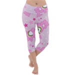 Cheer Bear Pink, Care, Care Bears, Cartoon Lightweight Velour Capri Yoga Leggings