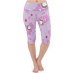 Cheer Bear Pink, Care, Care Bears, Cartoon Lightweight Velour Cropped Yoga Leggings