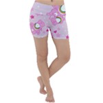 Cheer Bear Pink, Care, Care Bears, Cartoon Lightweight Velour Yoga Shorts