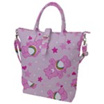 Cheer Bear Pink, Care, Care Bears, Cartoon Buckle Top Tote Bag