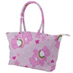 Cheer Bear Pink, Care, Care Bears, Cartoon Canvas Shoulder Bag