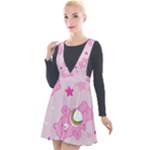 Cheer Bear Pink, Care, Care Bears, Cartoon Plunge Pinafore Velour Dress