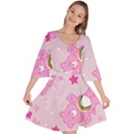 Cheer Bear Pink, Care, Care Bears, Cartoon Velour Kimono Dress