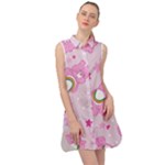 Cheer Bear Pink, Care, Care Bears, Cartoon Sleeveless Shirt Dress