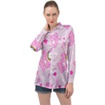 Cheer Bear Pink, Care, Care Bears, Cartoon Long Sleeve Satin Shirt