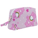 Cheer Bear Pink, Care, Care Bears, Cartoon Wristlet Pouch Bag (Large)