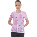 Cheer Bear Pink, Care, Care Bears, Cartoon Short Sleeve Zip Up Jacket