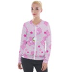 Cheer Bear Pink, Care, Care Bears, Cartoon Velvet Zip Up Jacket