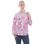 Cheer Bear Pink, Care, Care Bears, Cartoon Women s Long Sleeve Pocket Shirt