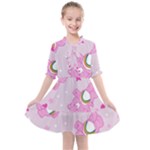 Cheer Bear Pink, Care, Care Bears, Cartoon Kids  All Frills Chiffon Dress