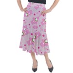 Cheer Bear Pink, Care, Care Bears, Cartoon Midi Mermaid Skirt