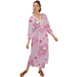 Cheer Bear Pink, Care, Care Bears, Cartoon Grecian Style  Maxi Dress