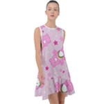 Cheer Bear Pink, Care, Care Bears, Cartoon Frill Swing Dress