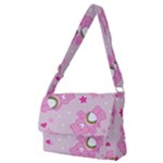 Cheer Bear Pink, Care, Care Bears, Cartoon Full Print Messenger Bag (M)