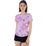 Cheer Bear Pink, Care, Care Bears, Cartoon Back Cut Out Sport T-Shirt