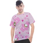 Cheer Bear Pink, Care, Care Bears, Cartoon Men s Sport Top