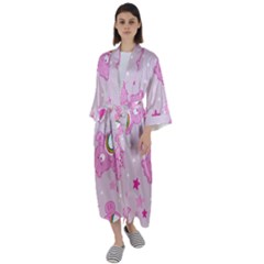 Maxi Satin Kimono 