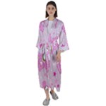 Cheer Bear Pink, Care, Care Bears, Cartoon Maxi Satin Kimono