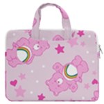 Cheer Bear Pink, Care, Care Bears, Cartoon MacBook Pro 13  Double Pocket Laptop Bag